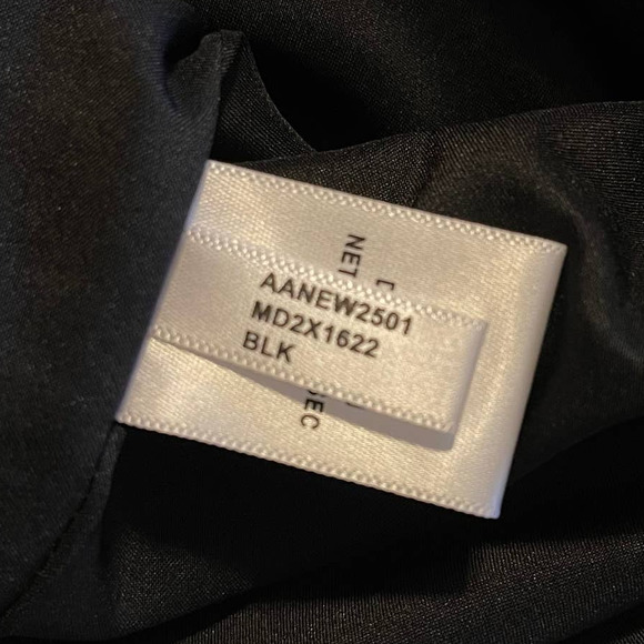 MARC NEW YORK Andrew Marc Black Sheath Long Back Zipper Cap Sleeve Dress Size 12 - Picture 9 of 9